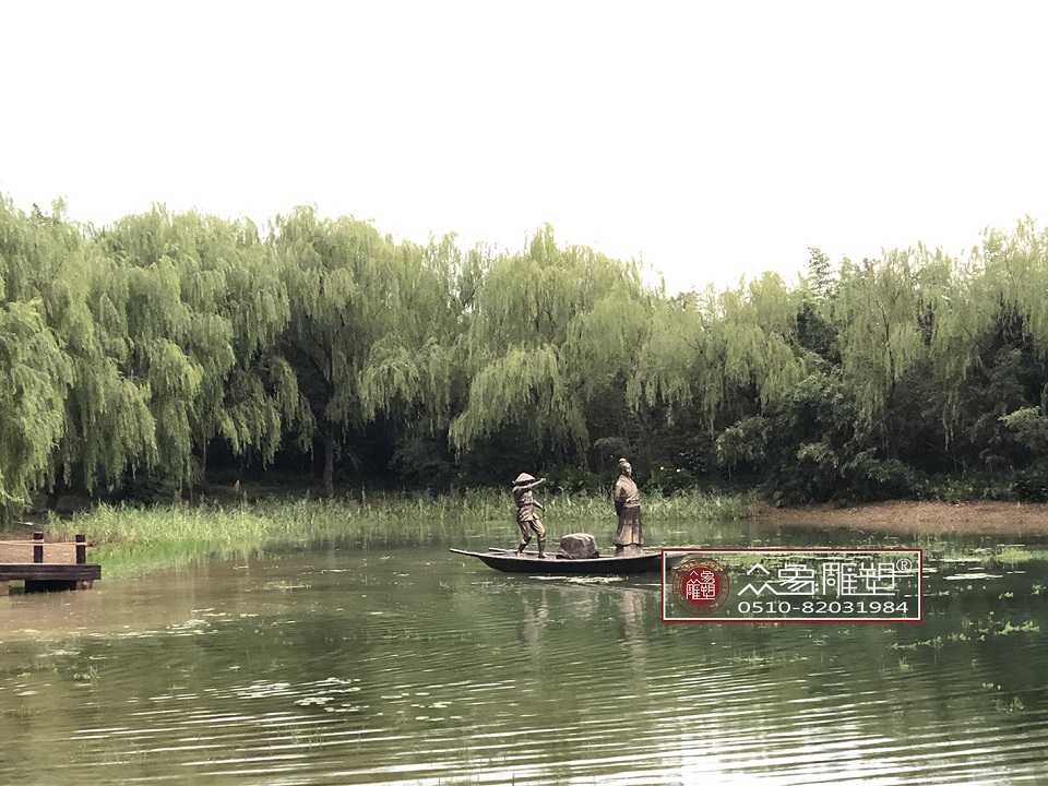 蘇州  水上情景雕塑  玻璃鋼仿銅