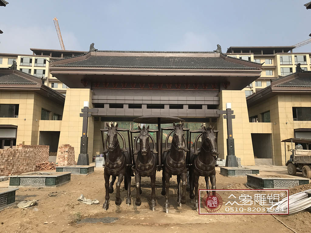 碭山郡王府青銅馬車雕塑